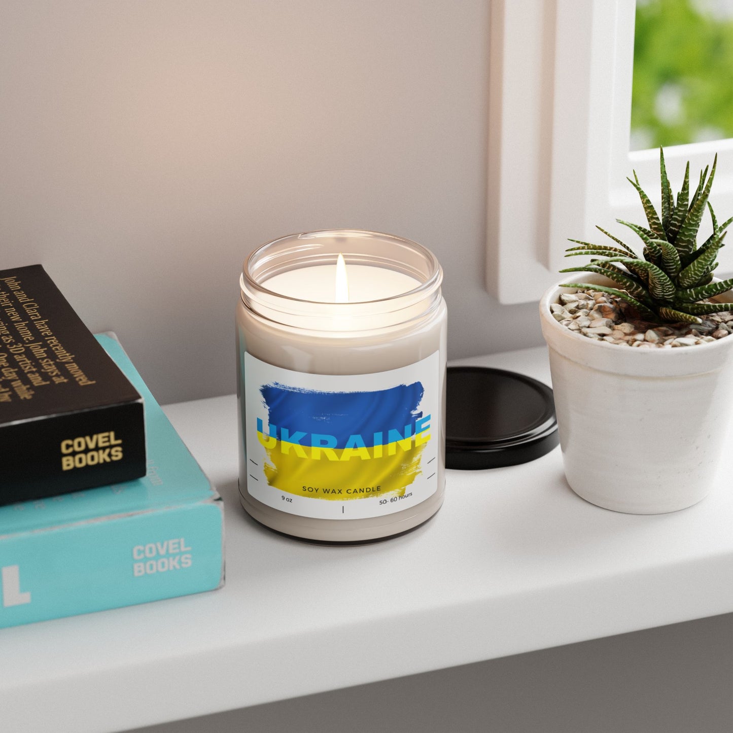 Ukraine Flag Scented Soy Candle, 9oz Ukrainian