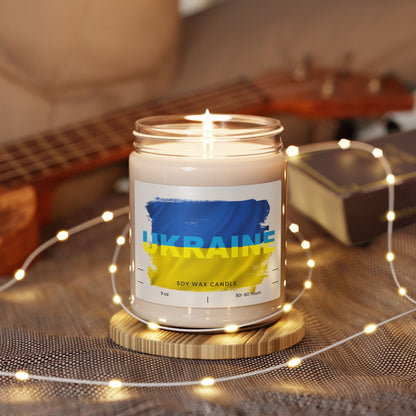 Ukraine Flag Scented Soy Candle, 9oz Ukrainian