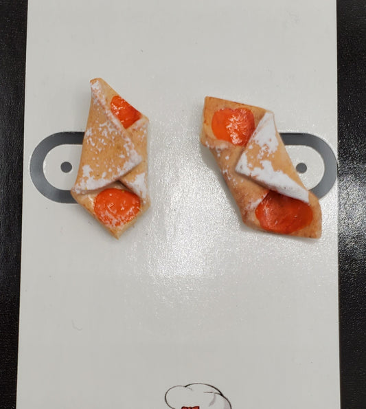 Orange kolochy earrings