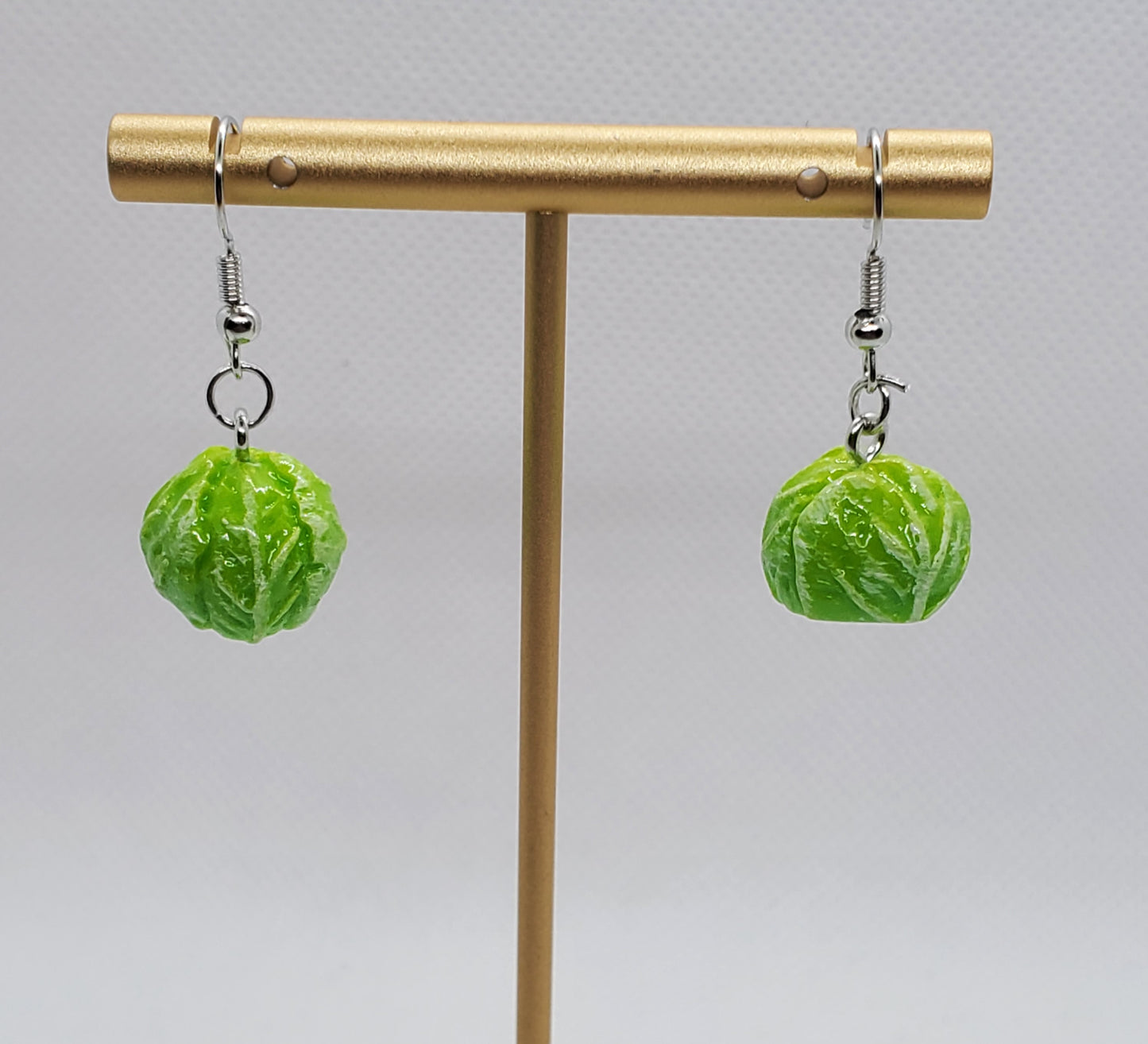 1 inch dangle cabbage earrings