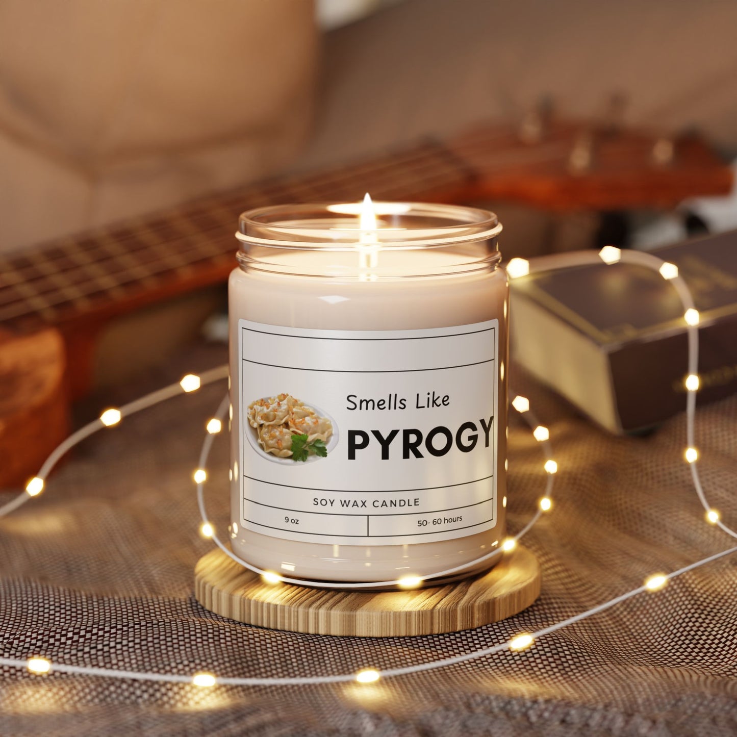 Smells Like Pyrogy Funny Polish Scented Soy Candle, 9oz  Ukrainian Pierogi