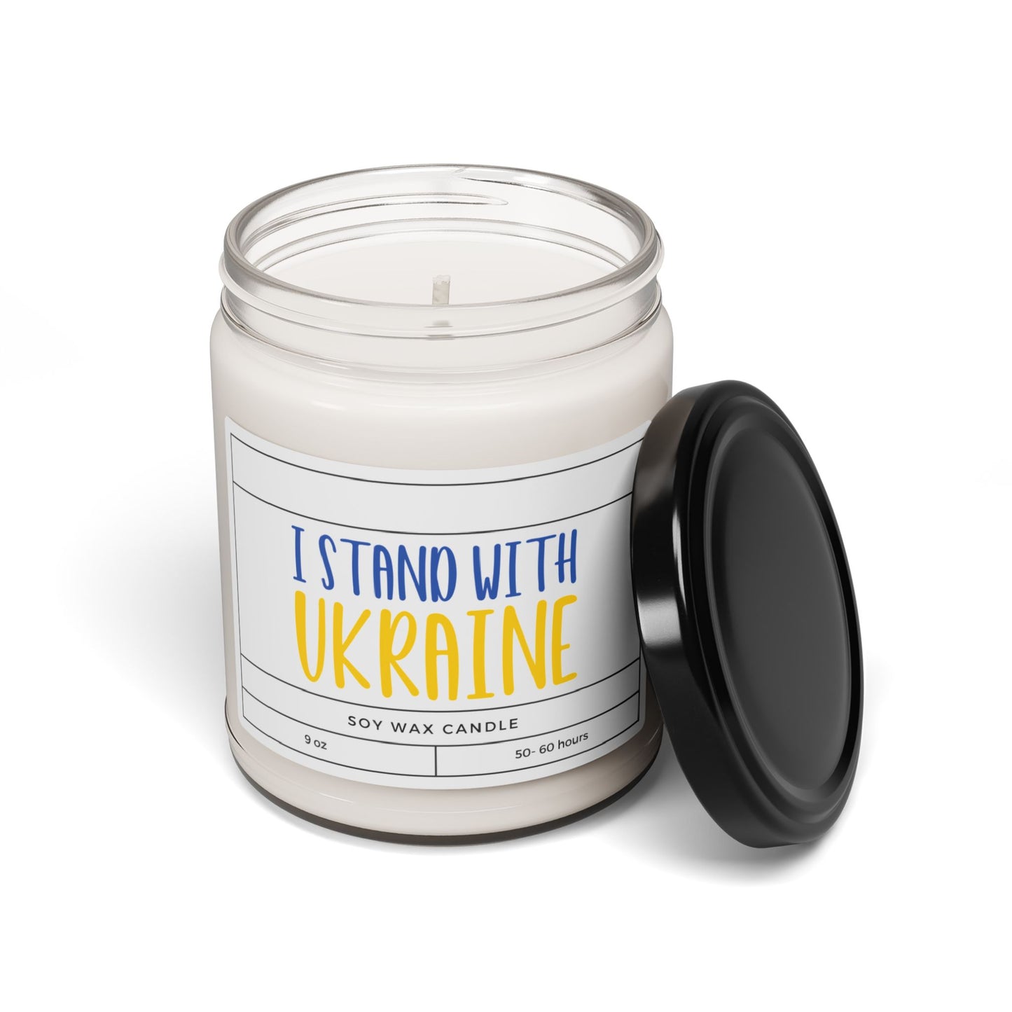 I Stand With Ukraine Scented Soy Candle , 9oz  Ukrainian