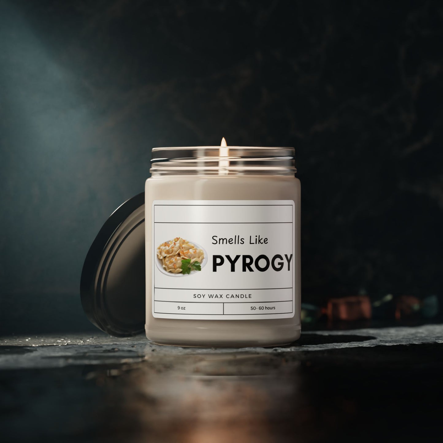 Smells Like Pyrogy Funny Polish Scented Soy Candle, 9oz  Ukrainian Pierogi