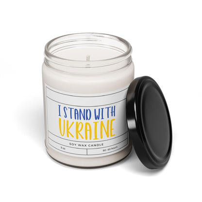 I Stand With Ukraine Scented Soy Candle , 9oz  Ukrainian