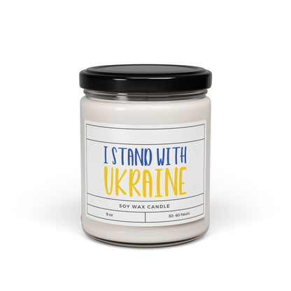 I Stand With Ukraine Scented Soy Candle , 9oz  Ukrainian