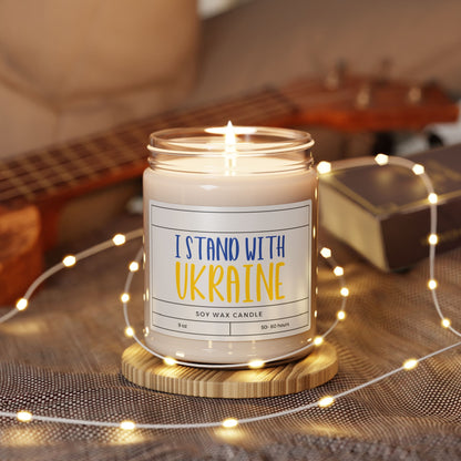 I Stand With Ukraine Scented Soy Candle , 9oz  Ukrainian