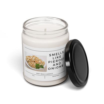 Smells Like Pierogi and Onions Funny Polish Scented Soy Candle, 9oz Polska Ukrainian Pierogi