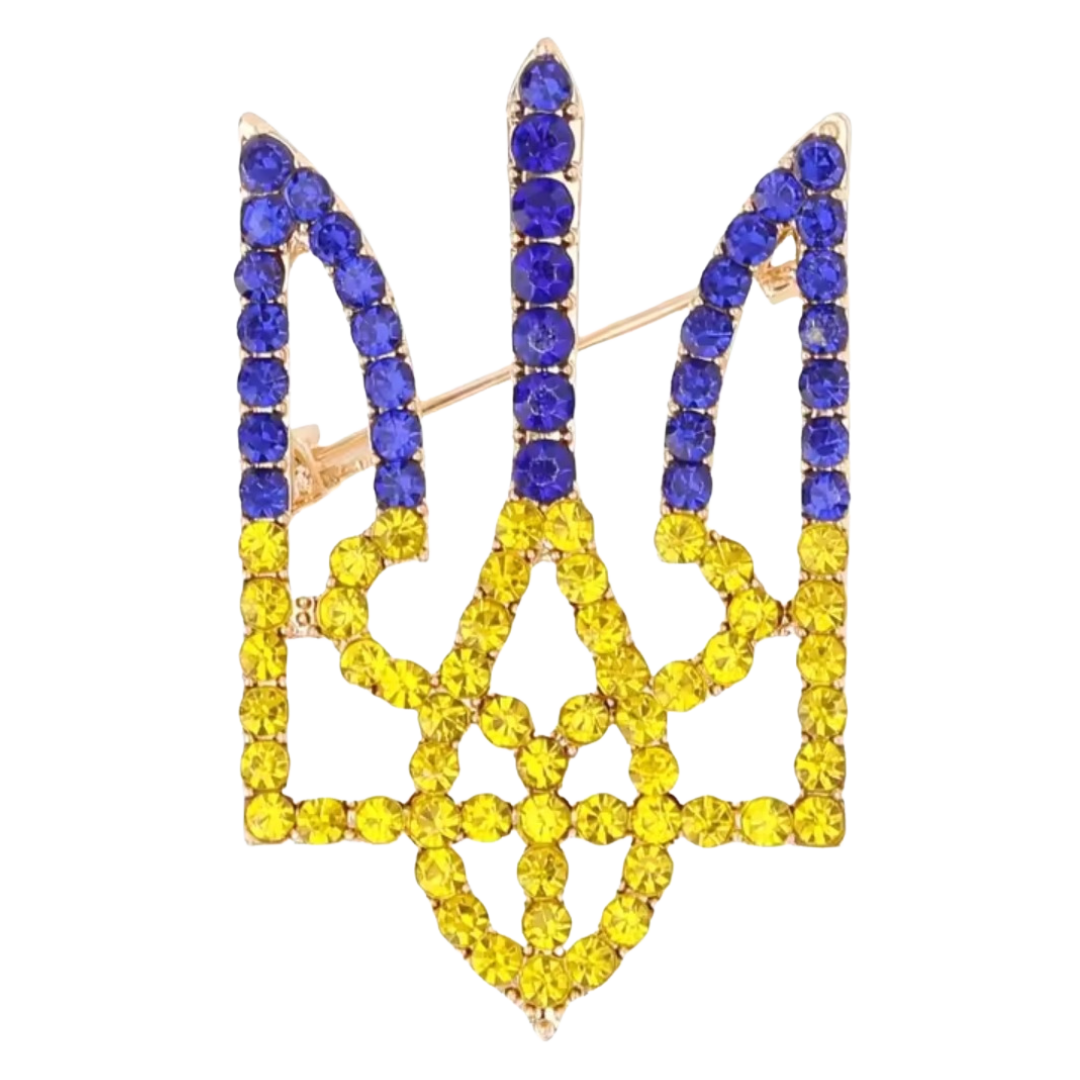 Ukrainian rhinestone pin