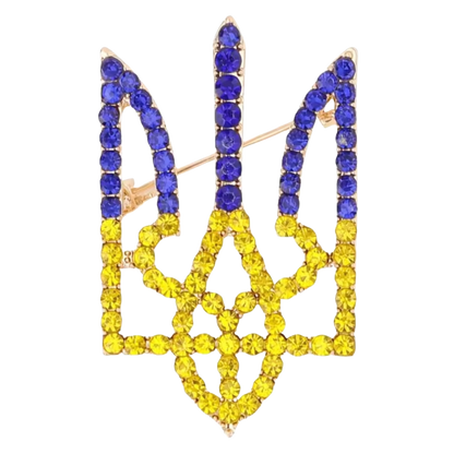 Ukrainian rhinestone pin