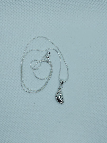 Pierogi Necklace with 24 inch Silver Plated Snake Chain